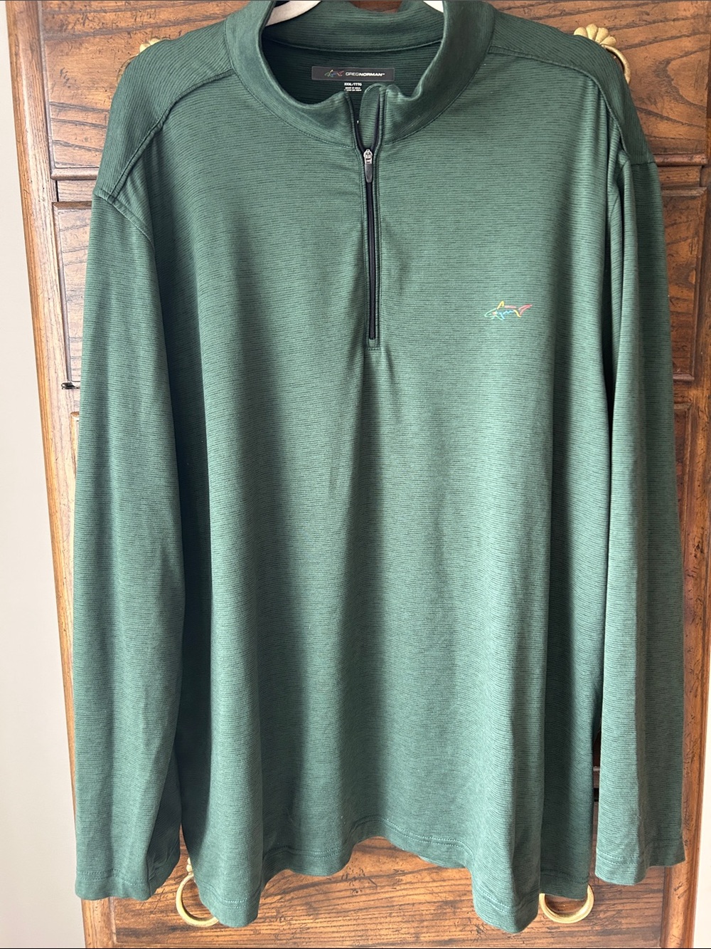Greg Norman Collection Forest Green Quarter-Zip Pullover, Size 3XL